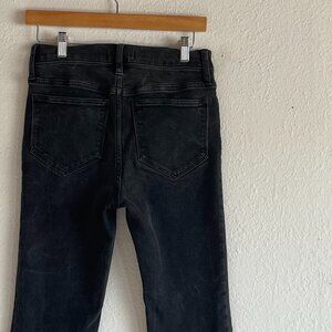 Madewell Cali Demi-Boot Jeans in Berkeley Black Chewed Hem Edition Size 28P